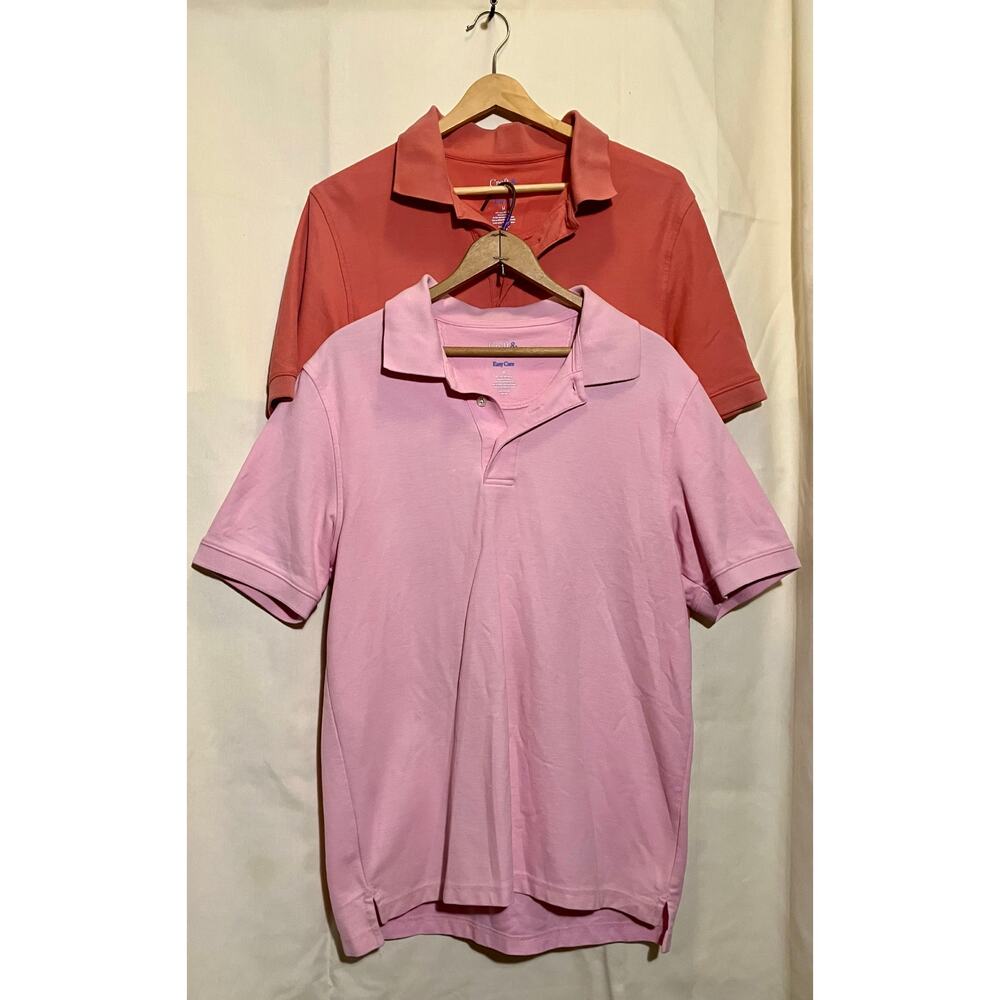 Croft & Barrow Quarter Button-up Dress Shirt Bundle of 2, Mens Size Medium.